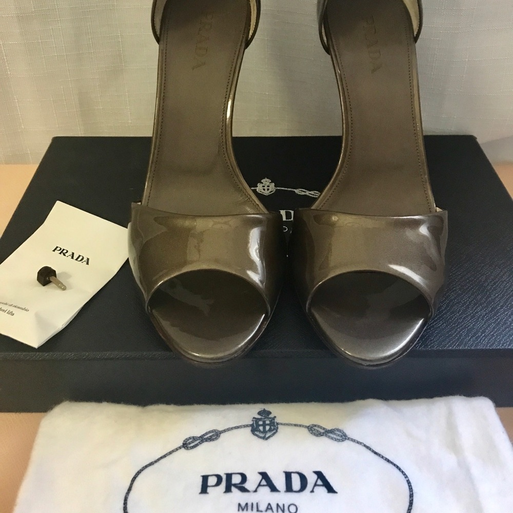 Prada High Heels, Smokey Gray, Sz 40